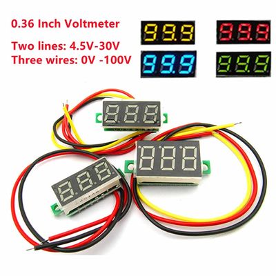 Drähte des 0,36 Zoll-Digital-Amperemeter-Voltmeter-2 3 Drähte 4 Stellen LED
