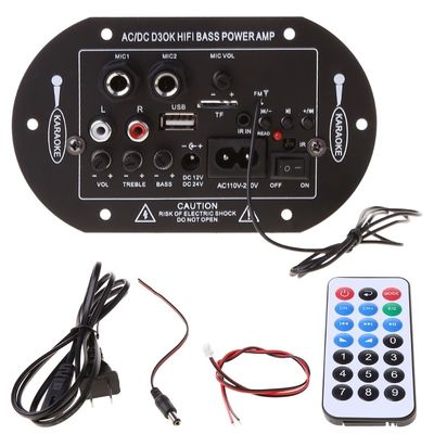 D3OK HIFI Bass Power Home Amplifier Board mit 2 Kanälen Bluetooth 4.2 und 12V 24V 220V Audio Amplifier Board