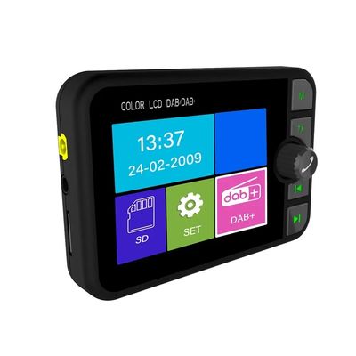 2,4-Zoll Farb-LCD DAB/DAB+ Radioempfänger BT Wireless Kompatibler MP3-Player FM Digitaler Signalrundfunk für 1 Jahr