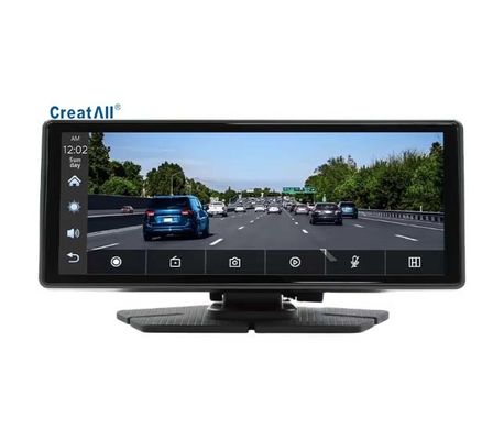 Creatall 8,1 Zoll tragbares All-in-One-Auto-Navigationsgerät mit Wireless CarPlay Front- und Heck-Dual-Recording-Dashcam für Armaturenbrett