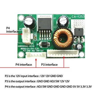 CA-1253 12V zu 5V zum Umwandlungsmodul BENQ der Spannung 3.3V mit Linie BENQ-Energiebrett-Stromversorgungsmodul