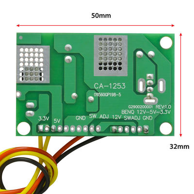 CA-1253 12V bis 5V bis 3.3V LCD-Stromversorgungskörper Spannungsumwandlungsmodul mit Draht DC-DC-Abspannungsmodul