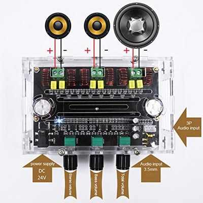 3-Kanal-Audioverstärkermodul DC 6–100 V mit 80 W x 2 + 100 W Ausgangsleistung für professionelle Audiosysteme