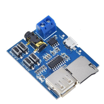 MP3 Decoder Board mit 2W Mono Verstärker TF-Karte und U-Disk-Play-Modus für 3,7V Lithium-Batterie-Audio-Player-Modul