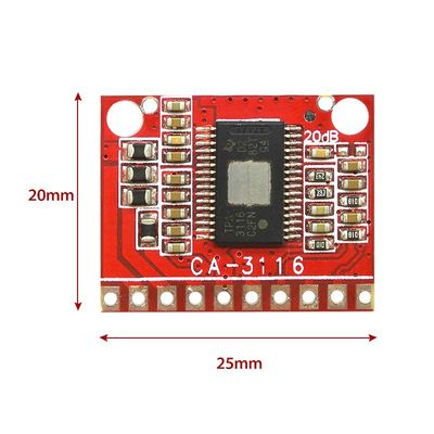 TPA3116 Verstärkermodul 50W Dual Channel Digital Power Amplifier Board mit DC 8V ~ 24V und ohne POP-Lärm
