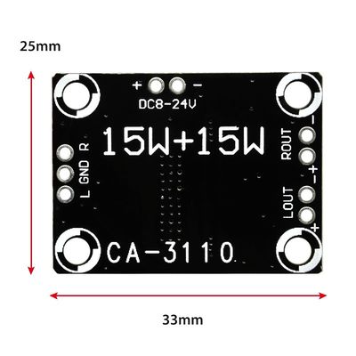 TPA3110 Hochleistungs-Audioverstärker 15W*2 DC 8-18V