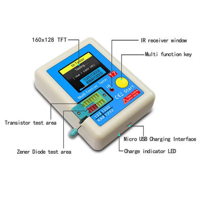 Multifunktions-TFT-Tester-Werkzeug Dioden-Kondensator-Multimeter 25pF-100mF Bereich