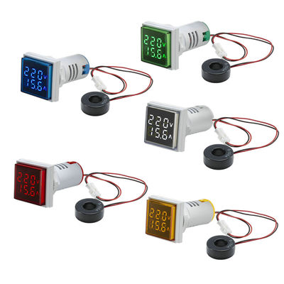Digital-Spannungsmesser und Amperemeter 110V 220V des Quadrat-LED Strom-Spannungs