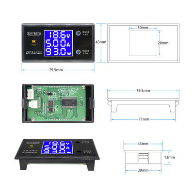 Voltmeter-Amperemeter Wattmeter 5A 10A LCD Digital DCs 0-100V 0-50V