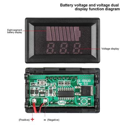 0,56&quot; LED-Lithium-Batterie-Kapazitäts-Meter 12V 24V 36V 48V 60V 72V
