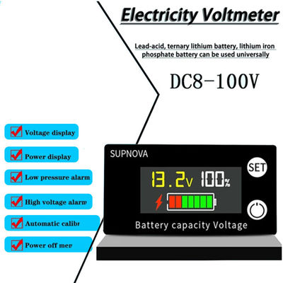 Bleisäure-Digital-Amperemeter-Voltmeter-Motorrad-Volt-Messgerät 12V-84V