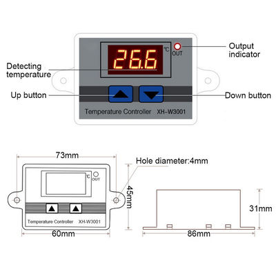 XH-W3002 Digital Thermometer-Kontrolleur Temperature Sensor Switch 12V 24V 110V-220V