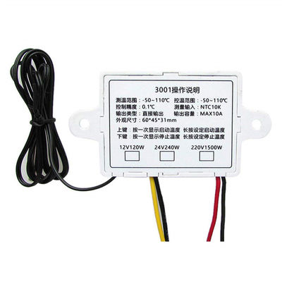 Digitalanzeigen-Temperaturbegrenzer 10A 12V 24V 110V~220V NTC10K