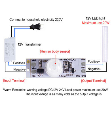 Intelligentes Sensor-Modul PIR Motion Sensor Module Switch DCs 12V 24V