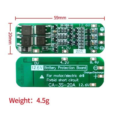 CA-3S-20A-E 11.1V 12V 12.6V BMS Batterie-Schutzplatte Lithium 3s BMS-Modul