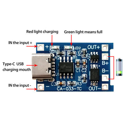 CA-033 USB 5V BMS Battery Protection Board 2.8x1.7cm MIKRO USB