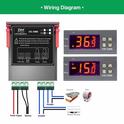 10A LCD-Display Digitaler Feuchtigkeitsregler NTC-Sensor AC 110V-220V Überwachungsregler