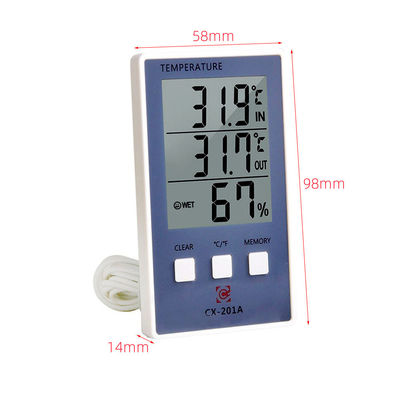 der Genauigkeits-1.8F Anzeigen-Sensor-Sonden-Wetterstation Temperatur-Feuchtigkeits-des Meter-C/F LCD