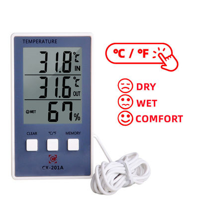 der Genauigkeits-1.8F Anzeigen-Sensor-Sonden-Wetterstation Temperatur-Feuchtigkeits-des Meter-C/F LCD