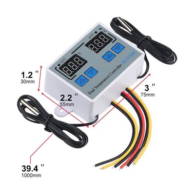 Doppel-Thermometer-Kontrolleur Electric Heating 220V LED Digital