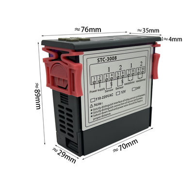 STC-3008 Digital Thermometer-Kontrolleur Two Relay Output mit Sonde 12V 24V 220V