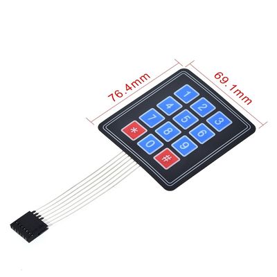 16 Schlüssel Membran Schalter Tastatur 4 * 4 Matrix Tastatur für DIY KIT