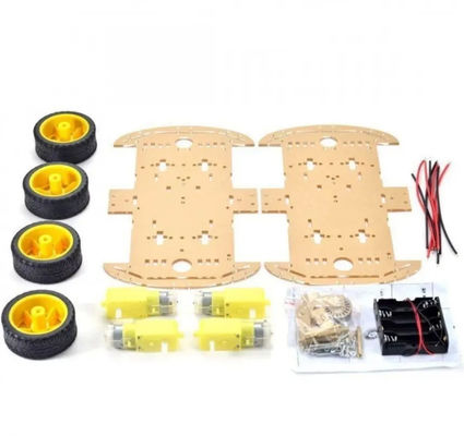 Längere Version 4WD Smart Robot Car Chassis Kit 4 Räder Doppelschicht