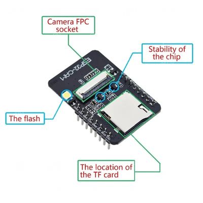 ESP32 ESP32-S WLAN-BT-Entwicklungstafel mit OV2640-Kameramodul ESP32-CAM