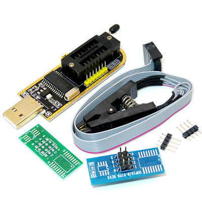 CH341A 24 25 Serie EEPROM Flash BIOS USB-Programmiermodule + SOIC8 SOP8 Testclip für EEPROM 93CXX / 25CXX / 24CXX