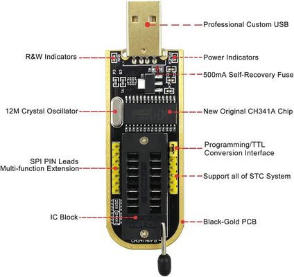 CH341 Modul CH341 24 25 Serie EEPROM Flash BIOS USB-Programmierermodul 93CXX/25CXX /24CXX