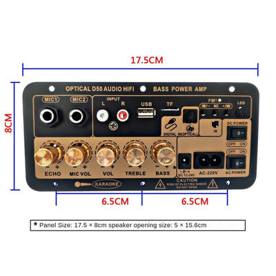 D50 Verstärker Board mit optischem Audio Bluetooth AMP USB FM Radio TF Player DIY Audio Subwoofer Auto
