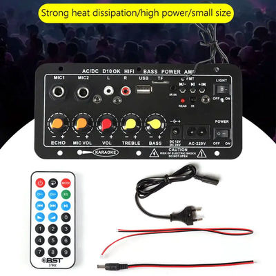 D10 Digitale Leistungsverstärkerplatine mit 30–120 W Ausgangsleistung, Bluetooth 5.0 und zwei Mikrofon-Eingängen für Subwoofer und Karaoke