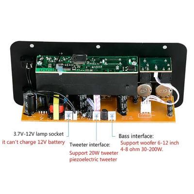 D10 Digitale Leistungsverstärkerplatine mit 30–120 W Ausgangsleistung, Bluetooth 5.0 und zwei Mikrofon-Eingängen für Subwoofer und Karaoke