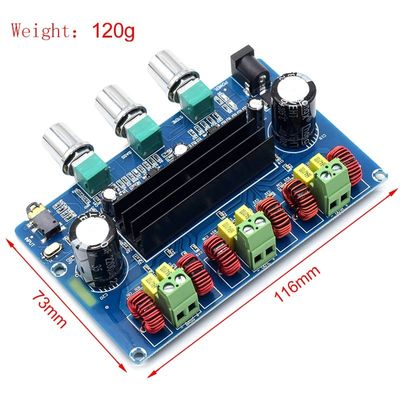 CA-3166B Bluetooth 5.0 Verstärker 2*50W+100W 2.1 Kanal TPA3116D2 mit DC12~24V Stromversorgung