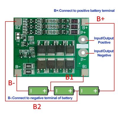 3S 25A Li-Ion 18650 BMS PCM Batterie-Schutzplatte mit Ausgleich für Li-Ion Lipo-Batterie
