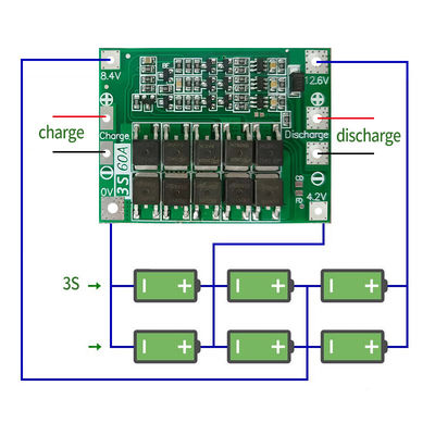 Li-Ionen-Lithium-Batterie-Ladegerät Lipo-Zellmodul PCB-BMS-Schutzplatte