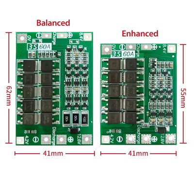 CA-3S-60A Li-Ionen-Lithium-Batterie-Ladegerät Lipo-Zellmodul PCB BMS-Schutzbrett für Bohrmotor 12,6 V mit Balance