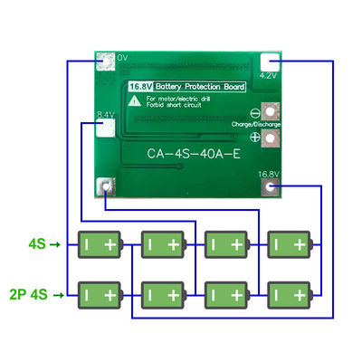 CA-4S-40A Li-Ionen-Batterielader Lipo-Zellmodul PCB BMS Schutzbrett für Bohrmotor 12,6 V mit Balance