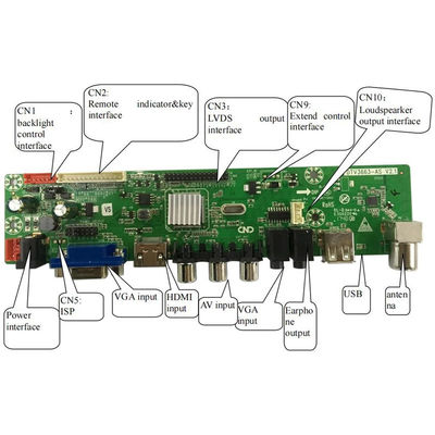 Digitale analoge integrierte Universal-LED-TV-Hauptplatte DTV3663 mit T2/T/C