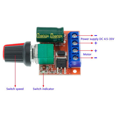 CA-105A Mini 5A Dc Motorgeschwindigkeitsregler Modul Max 90W 3V-35V