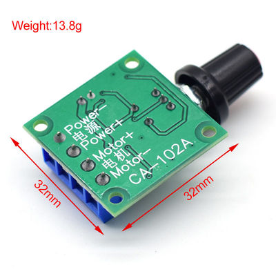 CA-102A PWM Motorgeschwindigkeitsregler 2A 30W 1.8V 3V 5V 6V 12V Gleichspannungsmotor Regler Geschwindigkeitsregelung