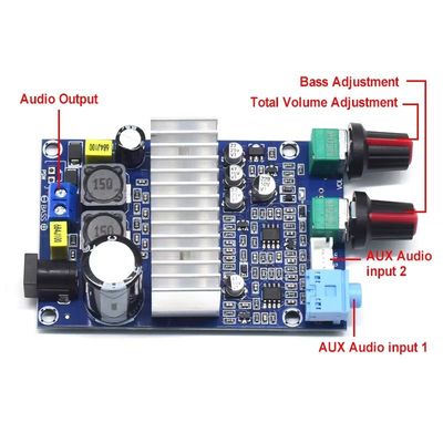 CA-3316A 100W professionelle Stereo-Klasse D-Digitalverstärker Modul TPA3116 Heim Subwoofer Verstärker Board Empfänger Ampl