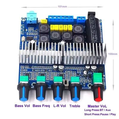 CA-3169B 2.1-Kanal-Audio-Leistungsverstärker-Board mit TPA3116D2-Chip und 100W Max-Ausgang
