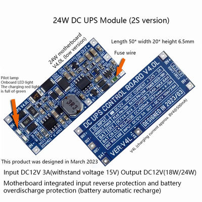 Vielseitiges 24 Watt Gleichspannungs-UPS-Stromversorgungsmodul für Netzwerkgeräte unterstützt 12V/15V-Ausgang