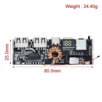 QC4.0 QC3.0 LED Dual USB PD Power Bank 18650 Lademodul mit Temperaturregelung