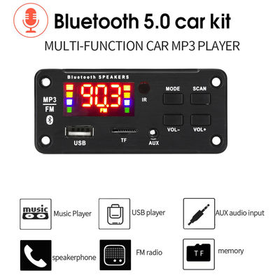 50W Bluetooth 5.0 Auto-Audio-Verstärker Modul mit USB TF FM Radio und 5.0 Kanäle