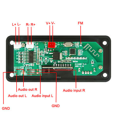 50W Bluetooth 5.0 Auto-Audio-Verstärker Modul mit USB TF FM Radio und 5.0 Kanäle