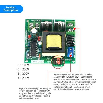 12 V bis 110 V 200 V 220 V 280 V 150 W Inverter-Boost-Board-Transformator für Batterie-Inverter