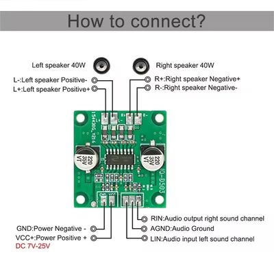 2*40W Miniverstärkermodul mit DC 5V-26V Strom und CS8673E IC