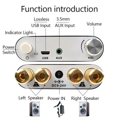 50W*2 BT 5.0 Audio Leistungsverstärker Board Modul 2.0 Dual Channel Stereo Receiver Verstärker